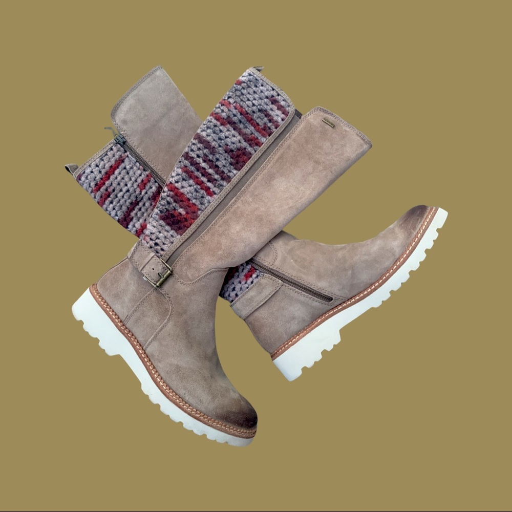 Bionica Dawkins All Weather Tall Boot eco-friendly ortholite light grey suede